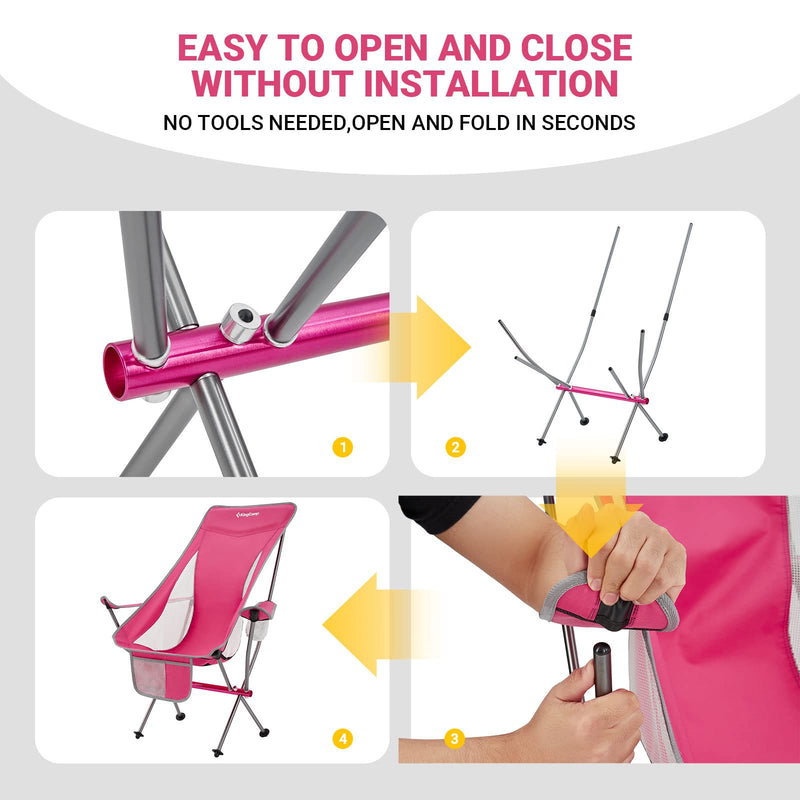 Load image into Gallery viewer, KingCamp CAMELLIA Ultralight High Back Camping Chair Ergonomic
