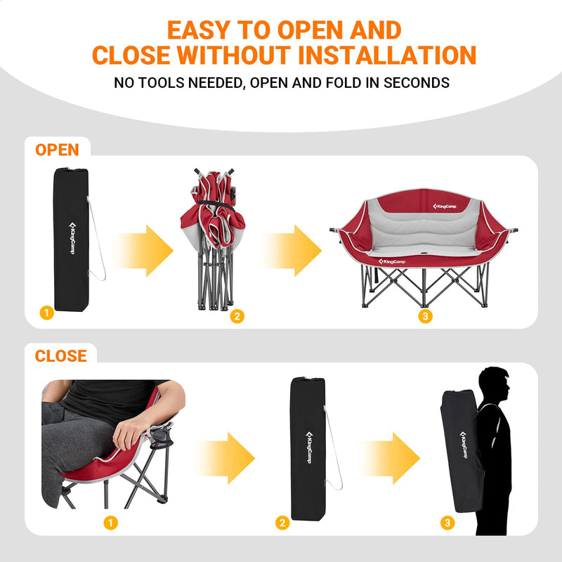 Load image into Gallery viewer, KingCamp Double Sofa Chair Camping Loveseat
