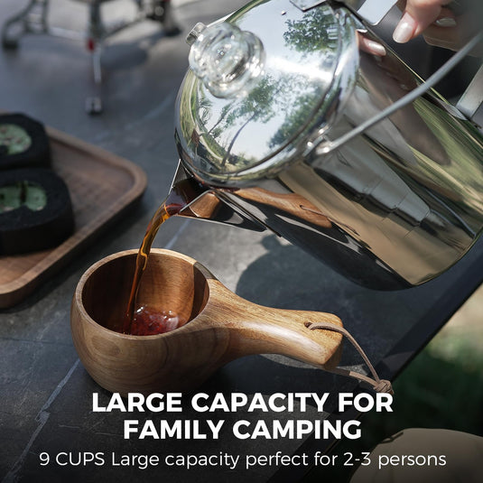 KingCamp Percolator Coffee Pot 9 Cups