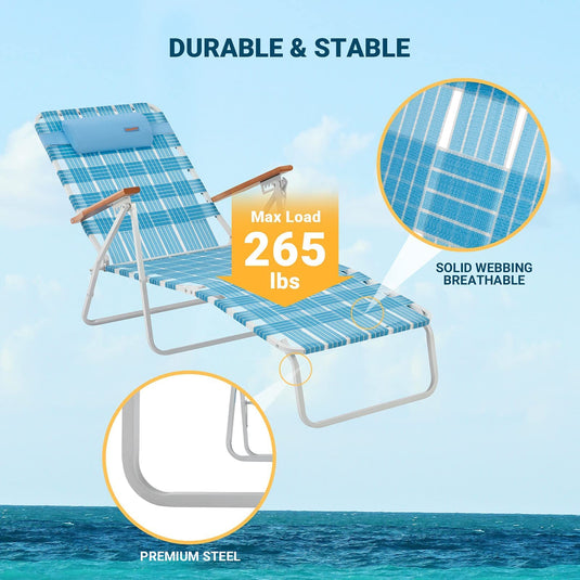 WEJOY Hamilton Sling Chair Chaise Lounge