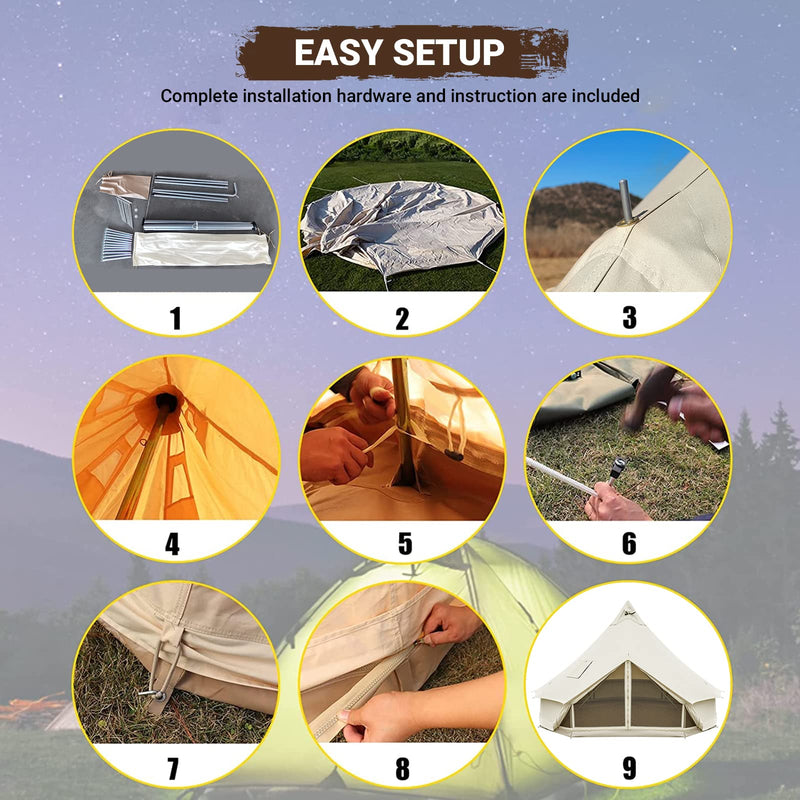 Load image into Gallery viewer, KingCamp KHAN C 400 Canvas Camping Tent
