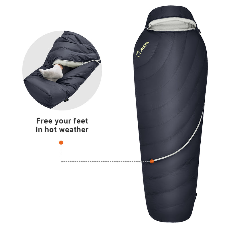 Load image into Gallery viewer, ATEPA DENALI 320 Down Sleeping Bag-Mummy Black
