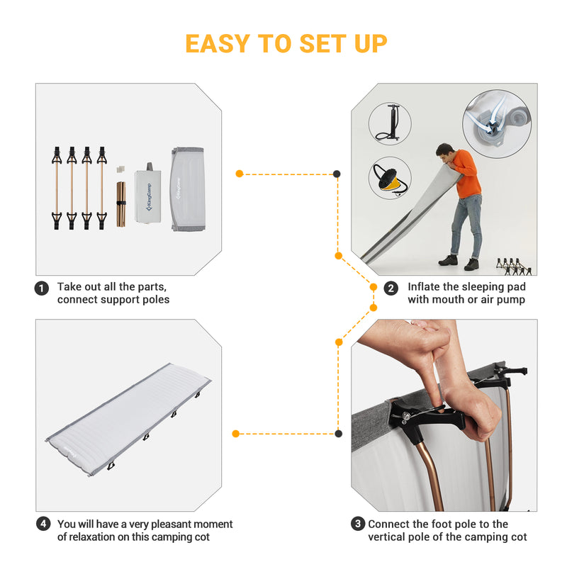 Load image into Gallery viewer, KingCamp Ultralight Folding Air Cot
