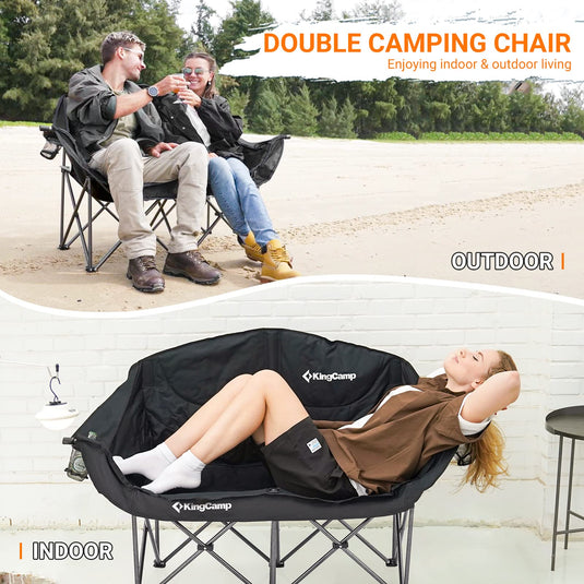 KingCamp Double Sofa Chair Camping Loveseat