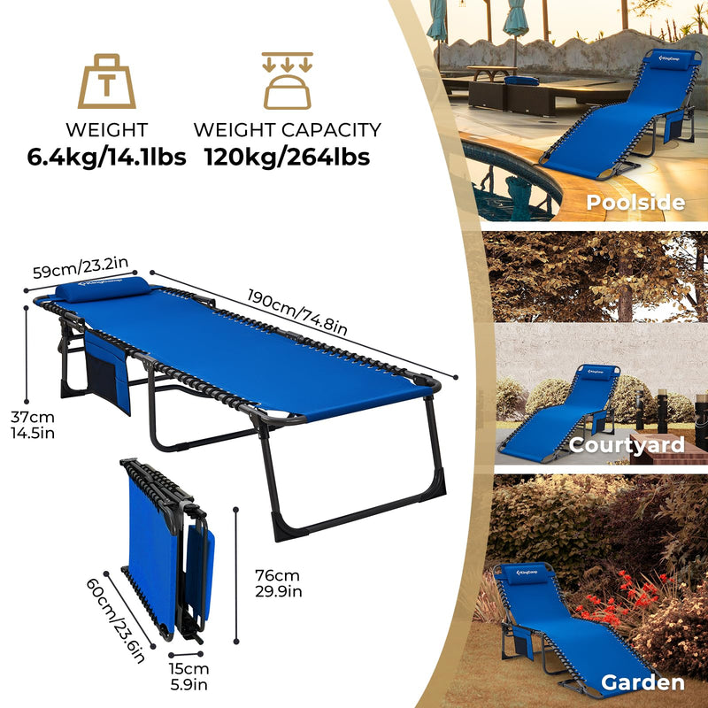 Load image into Gallery viewer, KingCamp BERLIN Outdoor Chaise Lounge Chair
