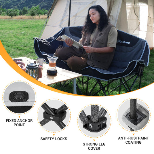 KingCamp CANNA C30 Trio Outdoor Loveseat Chair