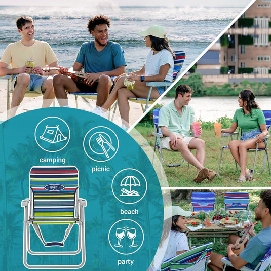 WEJOY Folding Beach Chair Outward Lawn Chair