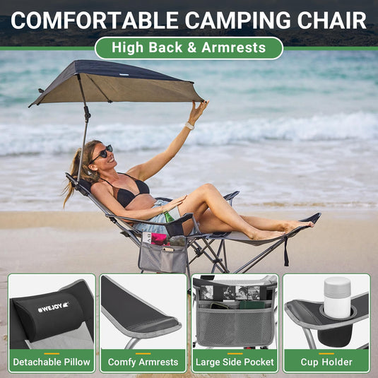 WEJOY 2 in 1 Recliner Chair with Umbrella