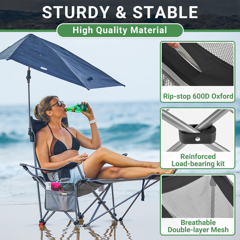 Load image into Gallery viewer, WEJOY 2 in 1 Recliner Chair with Umbrella
