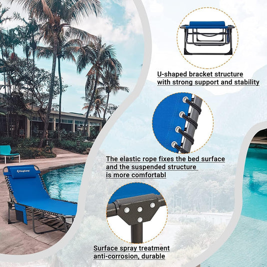 KingCamp BERLIN Classic Adjustable Cot Lounge Chair