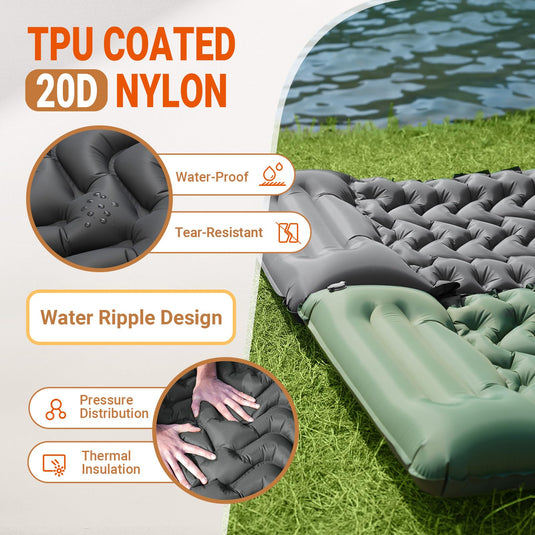 KingCamp Camping Air Bed Frame with Ultralight Inflatable Backpacking Pads