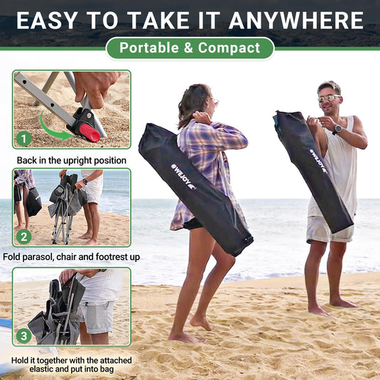 WEJOY 2 in 1 Recliner Chair with Umbrella