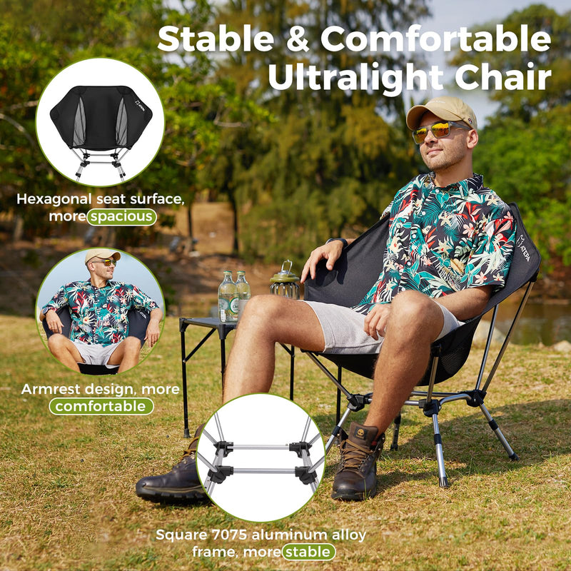 Load image into Gallery viewer, ATEPA UFO P20 Portable Compact Lightweight Outdoor Chairs Stable
