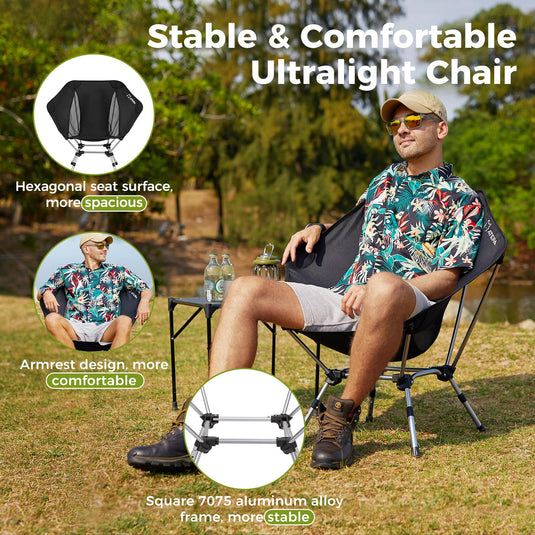 ATEPA UFO P20 Portable Compact Lightweight Outdoor Chairs Stable