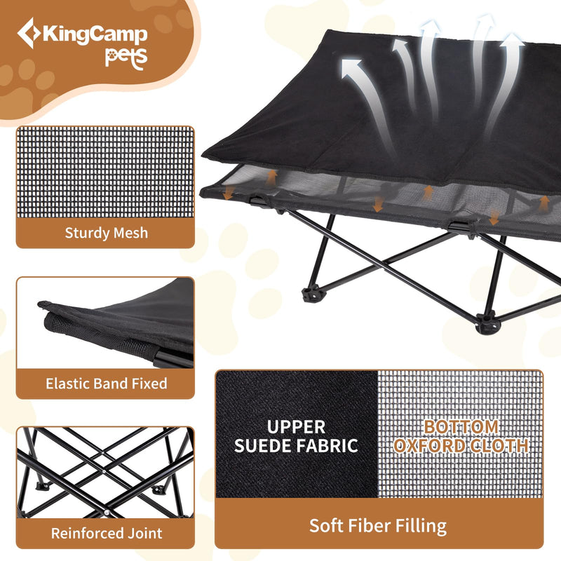 Load image into Gallery viewer, KingCamp PETS SEDUM Elevated Dog Bed with Separate Washable Sleeping Mat
