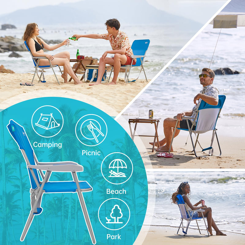 Load image into Gallery viewer, WEJOY Folding Beach Chair Outward Lawn Chair
