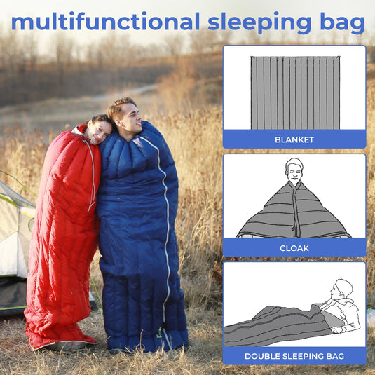 ATEPA SEATTLE 300 Down Envelope Sleeping Bag Cloak