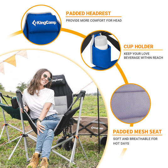 KingCamp Portable Swing Recliner Chair