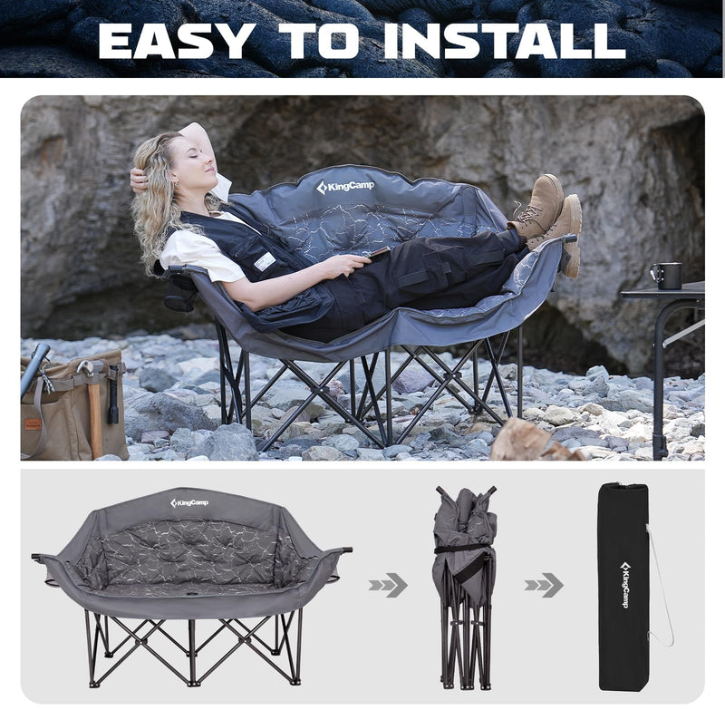 Load image into Gallery viewer, KingCamp Double Sofa Chair Camping Loveseat easy to Install
