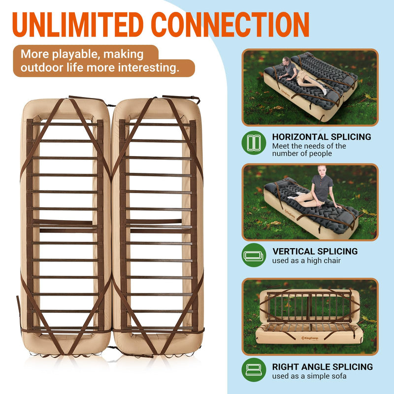 Load image into Gallery viewer, KingCamp Camping Air Bed Frame with Ultralight Inflatable Backpacking Pads

