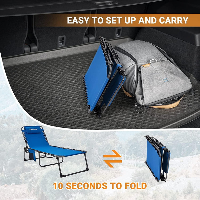 Load image into Gallery viewer, KingCamp BERLIN Classic Adjustable Cot Lounge Chair
