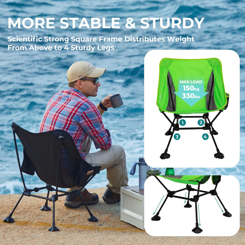 Load image into Gallery viewer, ATEPA Ultralight Square Tall Camping Chair
