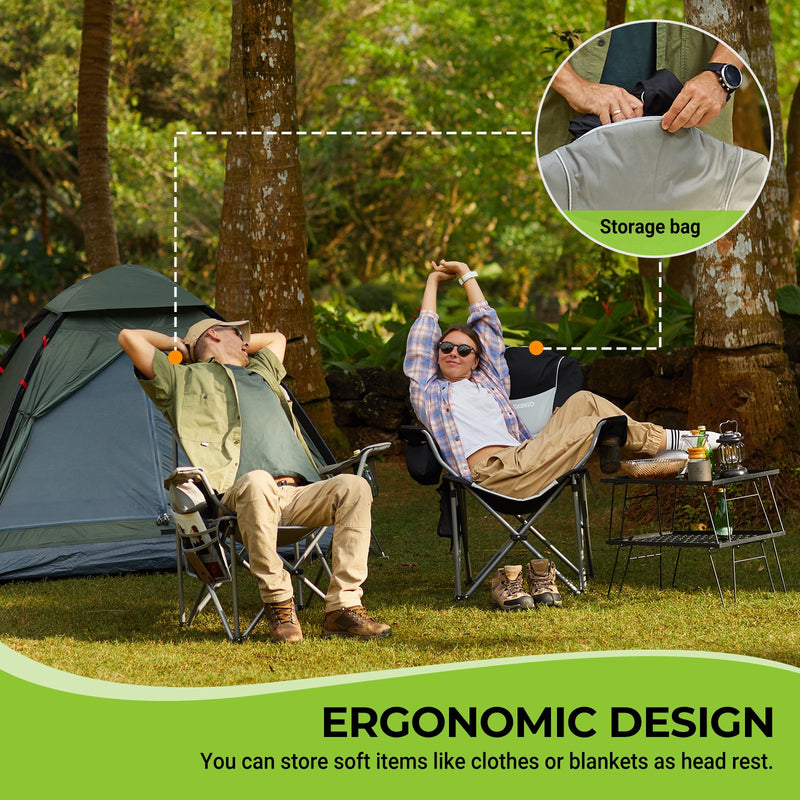 Load image into Gallery viewer, FUNDANGO Comfort Armschair Oversized Camping Chair
