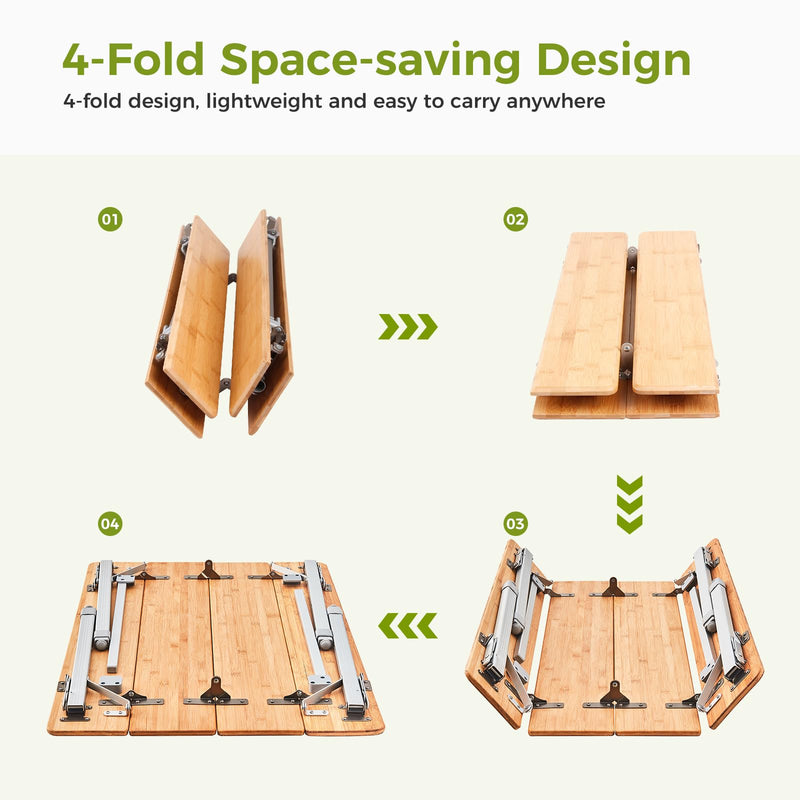 Load image into Gallery viewer, ATEPA Bamboo Table 8060 Coffee Table Picnic Table
