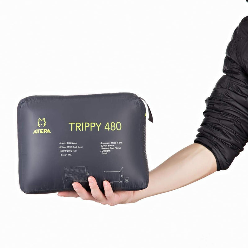 Load image into Gallery viewer, ATEPA Down Blanket TRIPPY 480 Waterproof Wearable Compact Blanket
