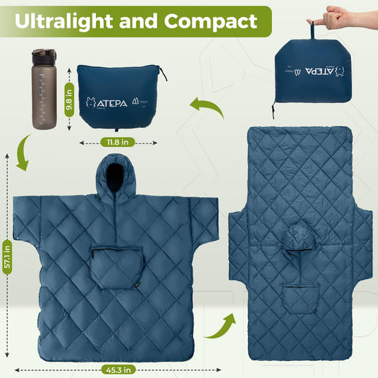 ATEPA Honcho Poncho Blue Compact