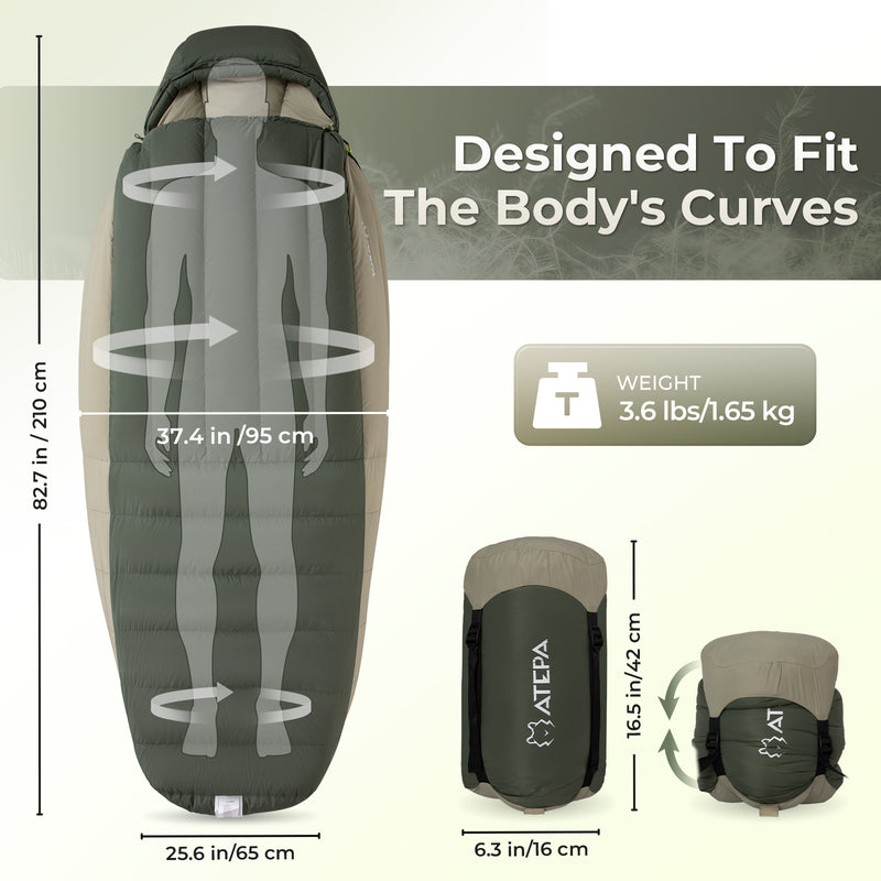 Load image into Gallery viewer, ATEPA PROMOTER 850 Ultra-Light Down Mummy Sleeping Bag_06
