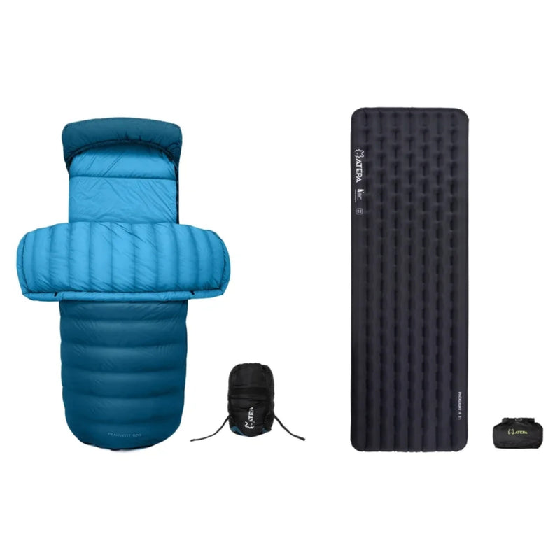Load image into Gallery viewer, ATEPA Premium Sleep System Bundle – 4-Season Down Sleeping Bag &amp; R-6.6 Pad
