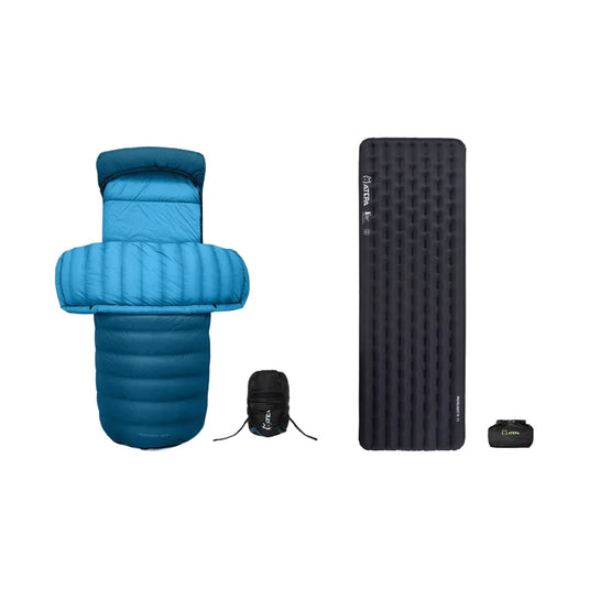 ATEPA Premium Sleep System Bundle – 4-Season Down Sleeping Bag & R-6.6 Pad