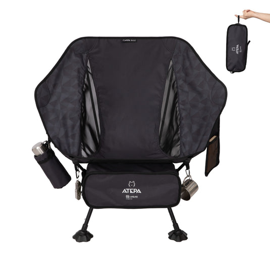ATEPA UFO P30 Ultralight Camping Chair Black