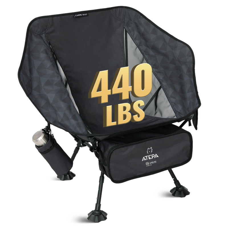 Load image into Gallery viewer, ATEPA Ultralight Backpacking Chair - 440lb Capacity, Compact Folding Camp Chair with Side Pocket for Hiking, Camping, Festivals &amp; Outdoor Concerts
