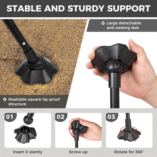 ATEPA Ultralight Backpacking Chair - 440lb Capacity, Compact Folding Camp Chair with Side Pocket for Hiking, Camping, Festivals & Outdoor Concerts