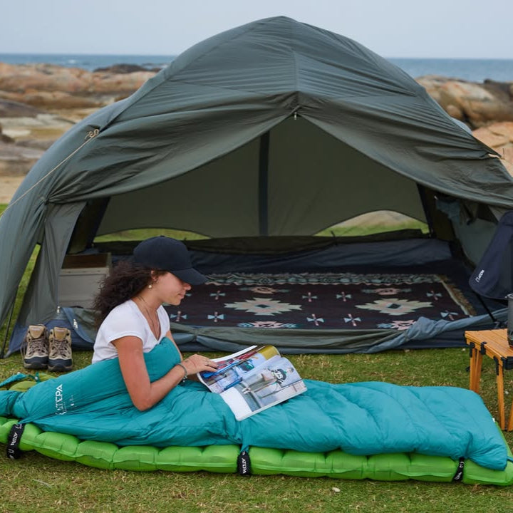 Load image into Gallery viewer, ATEPA Ultralight Cold-Weather Camping Bundle – Premium Down Sleeping Bag &amp; High R-Value Insulated Sleeping Pad
