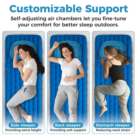 ATEPA Ultralight Inflatable Camping Pillow Blue