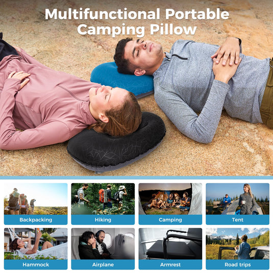 ATEPA Ultralight Inflatable Camping Pillow Blue