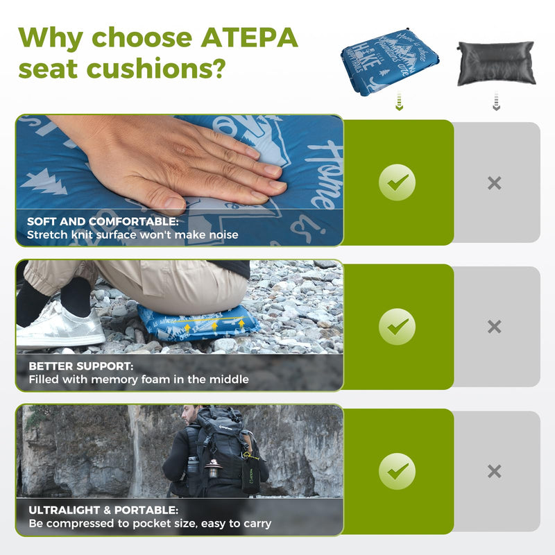 Load image into Gallery viewer, ATEPA BUBBLE 5.0 Trail Seat Inflatable Seat Cushion can be Compressed to Pocket Size, Easy to Carry
