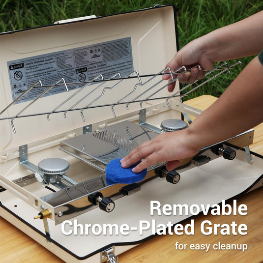 FINEFLAME Portable 3-Burner Camping Stove