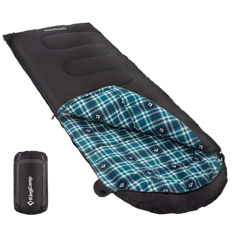 Load image into Gallery viewer, KingCamp CLOUDY 300 Flannel Lined Sleeping Bag
