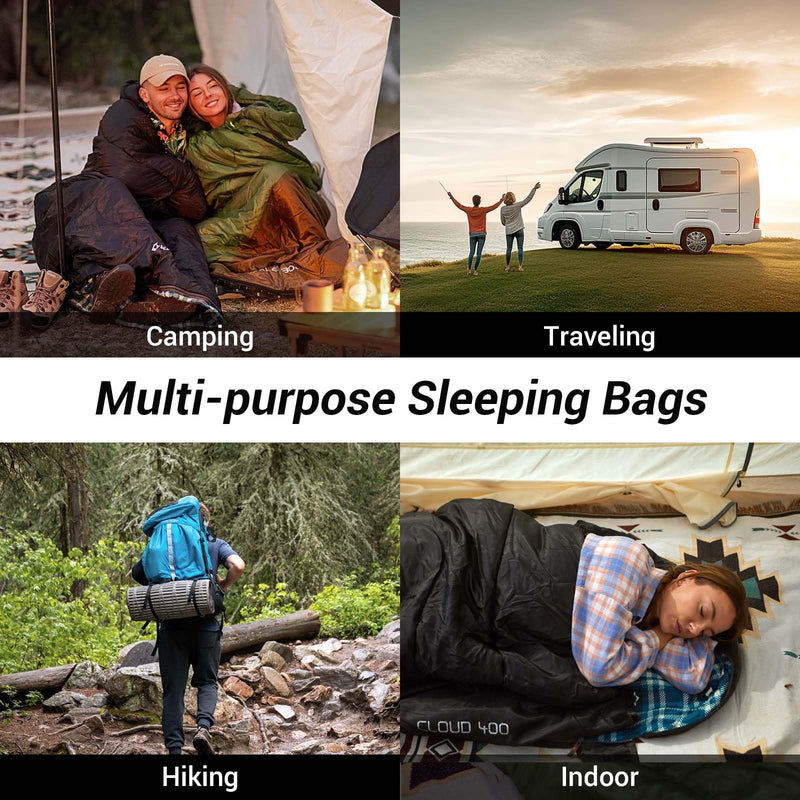 Load image into Gallery viewer, KingCamp CLOUDY 300 Flannel Lined Sleeping Bag
