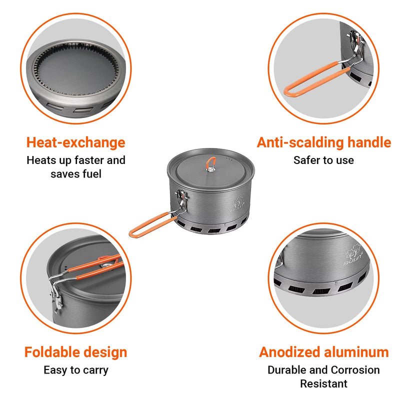 Load image into Gallery viewer, BULIN Burner Camping Gas Stove &amp; Jure Large Camping Pot
