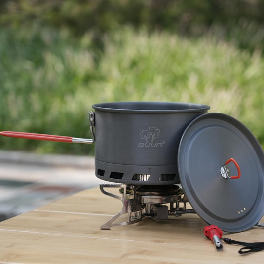 BULIN Burner Camping Gas Stove & Jure Large Camping Pot