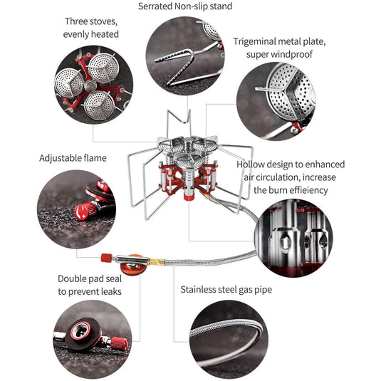 BULIN Camping Kettle 2.2L & Burner Backpacking Stove Bundle