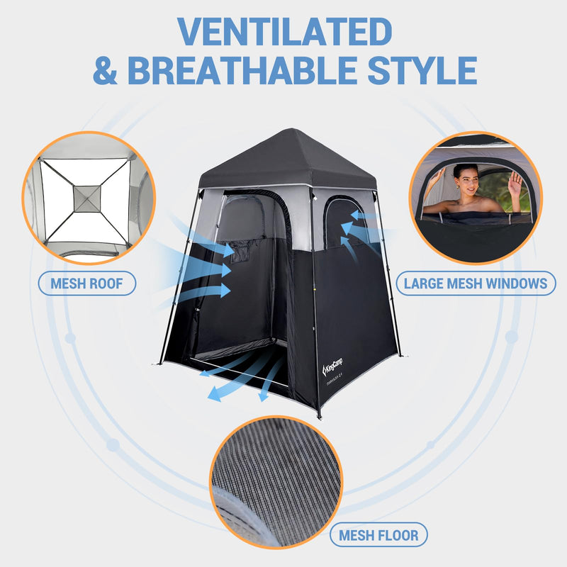 Load image into Gallery viewer, KingCamp MARASUSA Q Portable Instant Pop Up 1-Room Privacy Tent
