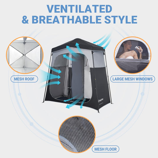 KingCamp MARASUSA Q Portable Instant Pop Up Privacy Shelter 2 Room