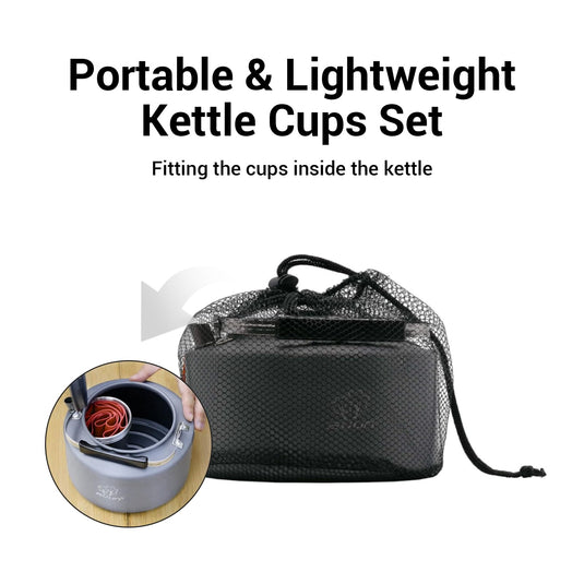 BULIN Kettle 2.2L Camping Kettle Set with 4 Cups