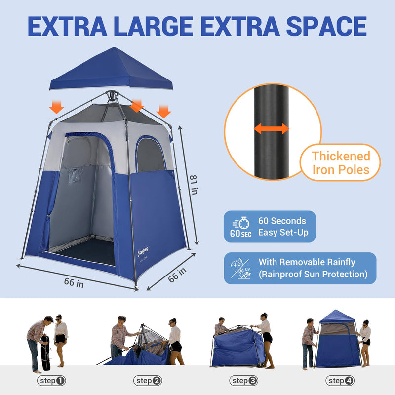 Load image into Gallery viewer, KingCamp MARASUSA Q Portable Instant Pop Up 1-Room Privacy Tent
